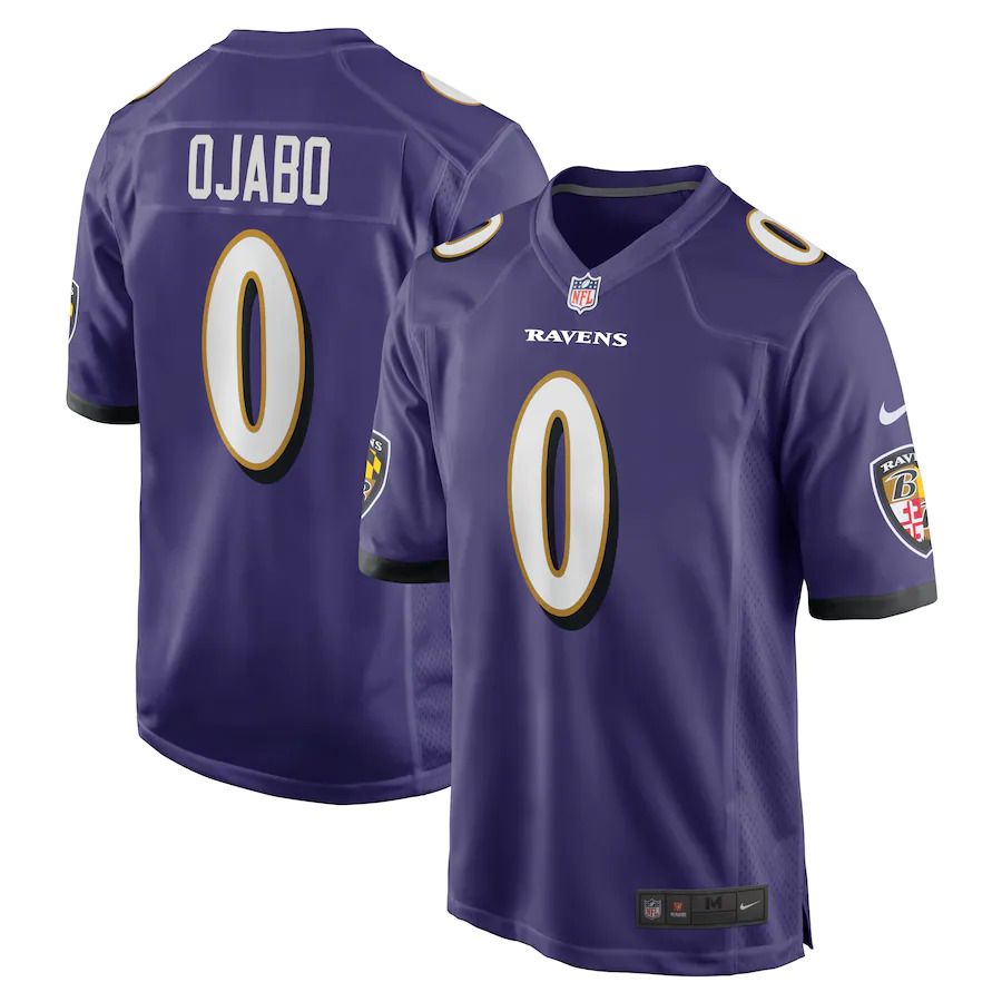 Men Baltimore Ravens #0 David Ojabo Nike Purple 2022 NFL Draft Pick Player Game Jersey->baltimore ravens->NFL Jersey